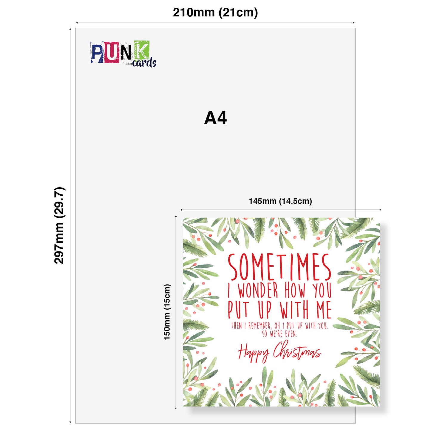 Put Up With Me – Christmas Card