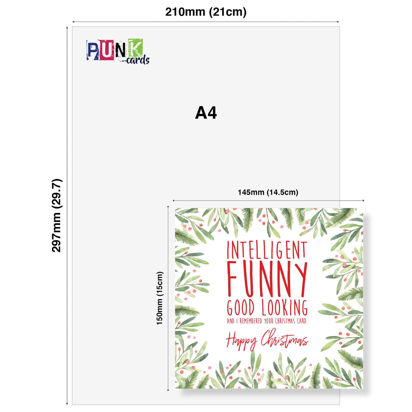 Intelligent, Funny, Good Looking - Christmas Card