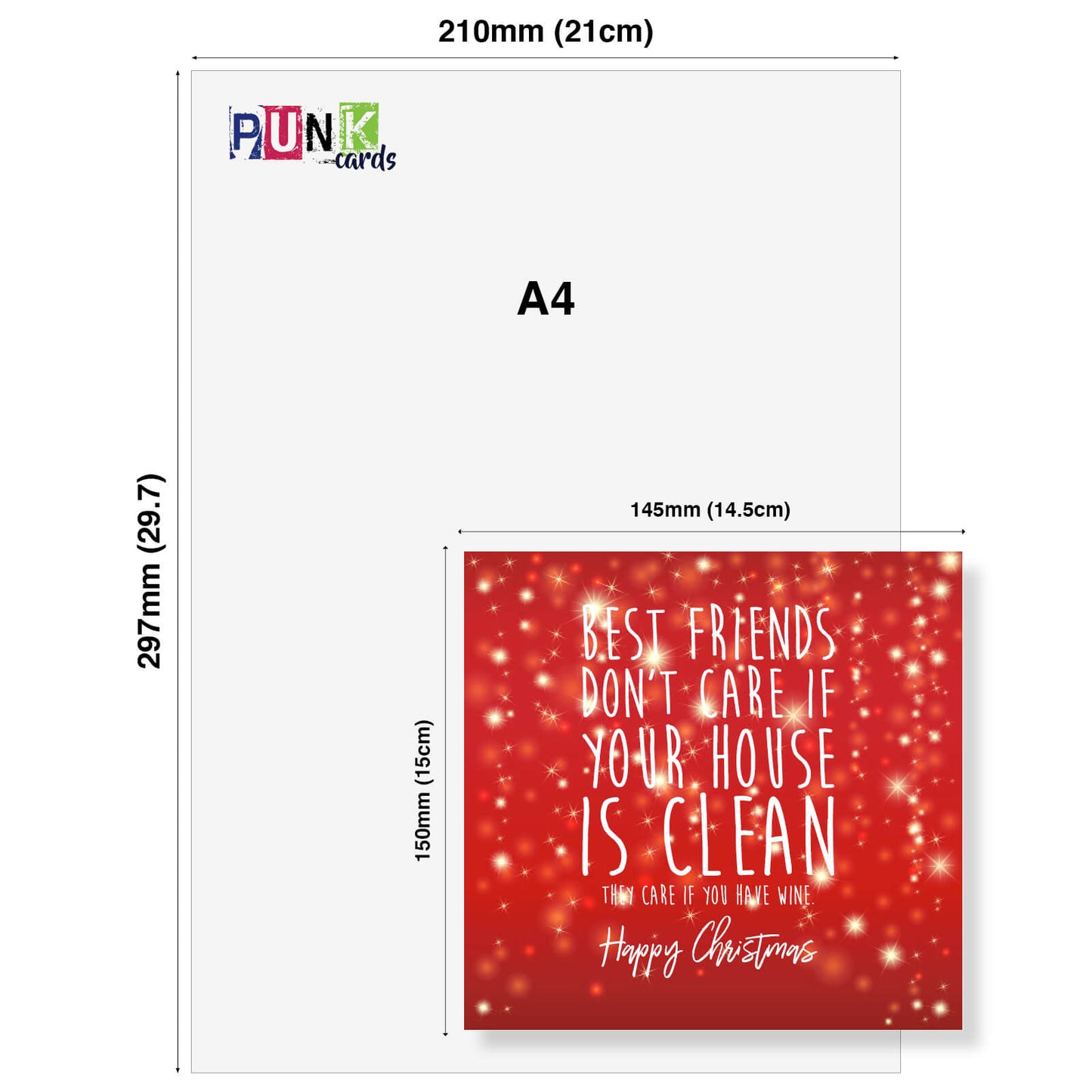 Best Friends Don’t Care If Your House Is Clean Christmas Card