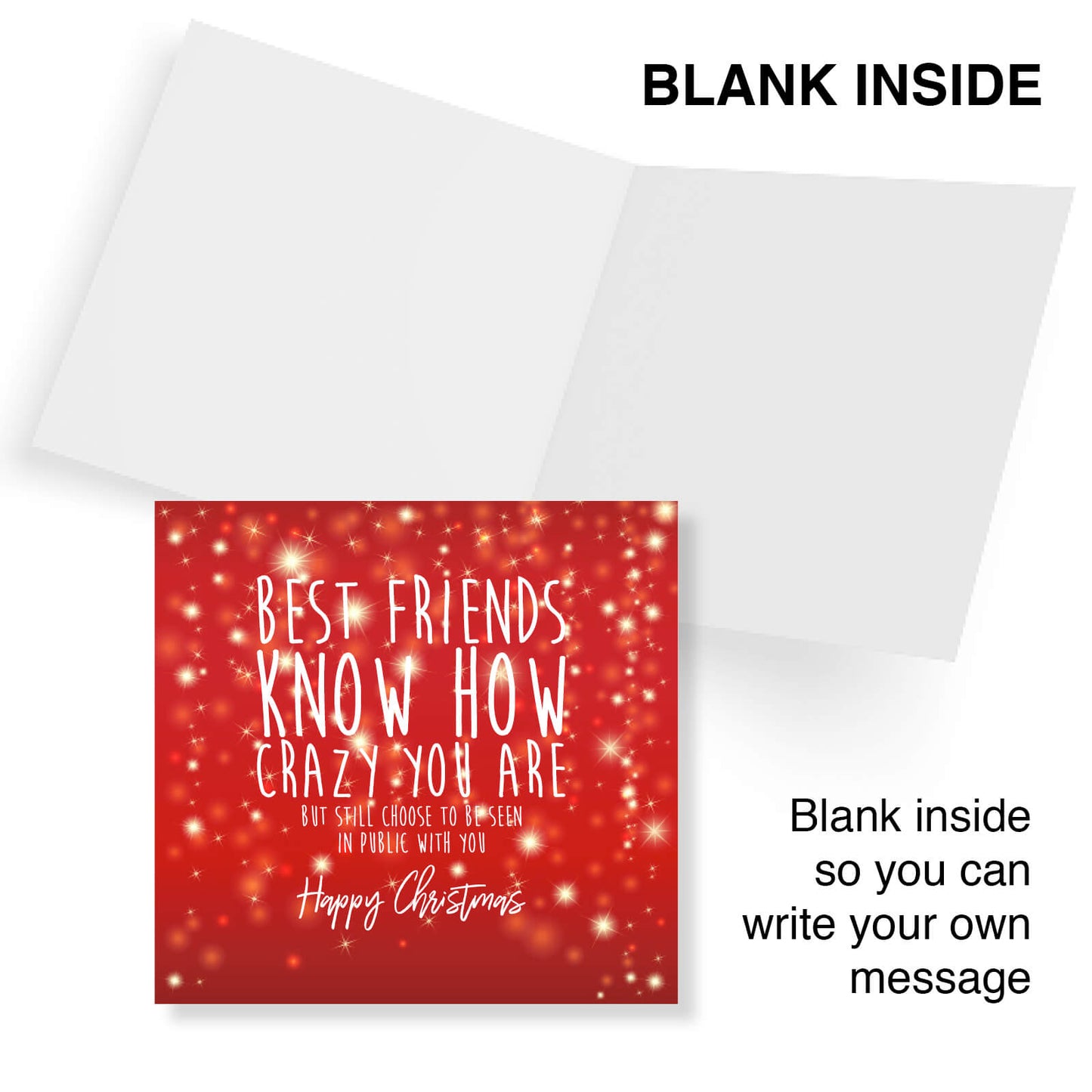 Best Friends Know How Crazy You Are Christmas Card