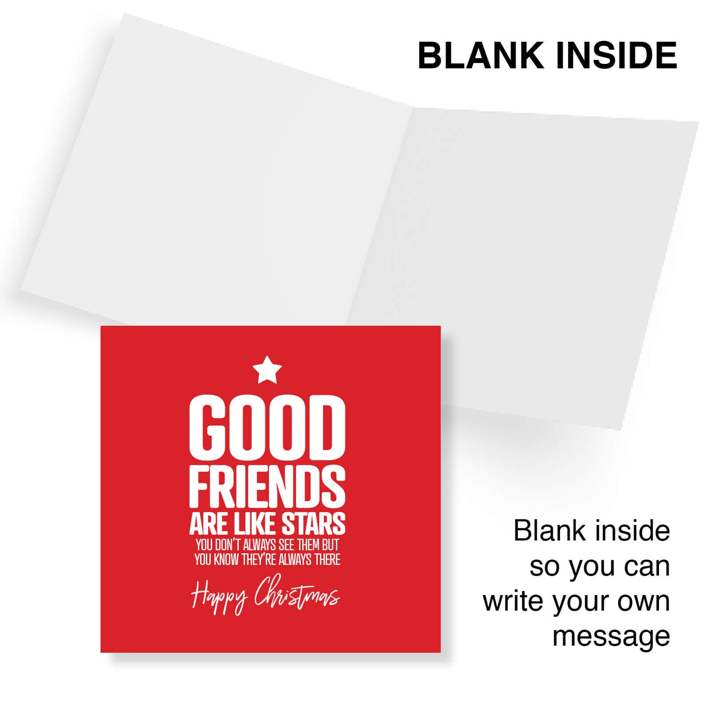Good Friends Are Like Stars – Heartfelt Christmas Card
