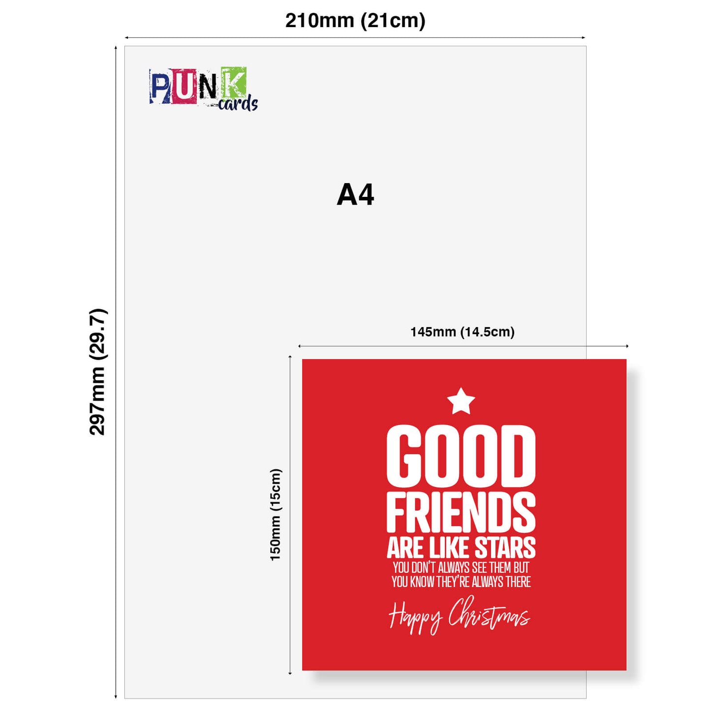 Good Friends Are Like Stars – Heartfelt Christmas Card