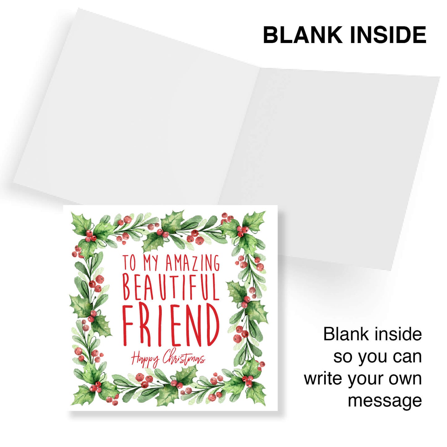 Christmas Card – "To My Amazing Beautiful Friend"