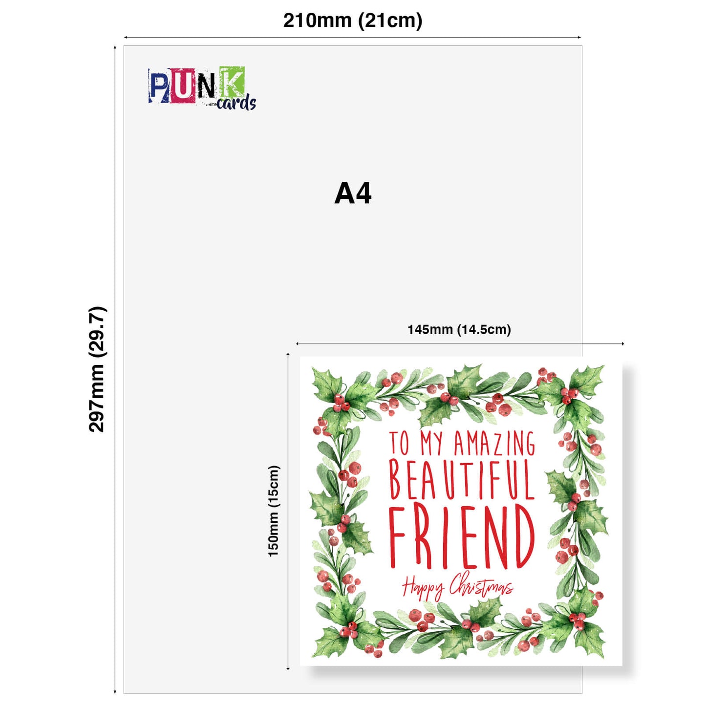 Christmas Card – "To My Amazing Beautiful Friend"