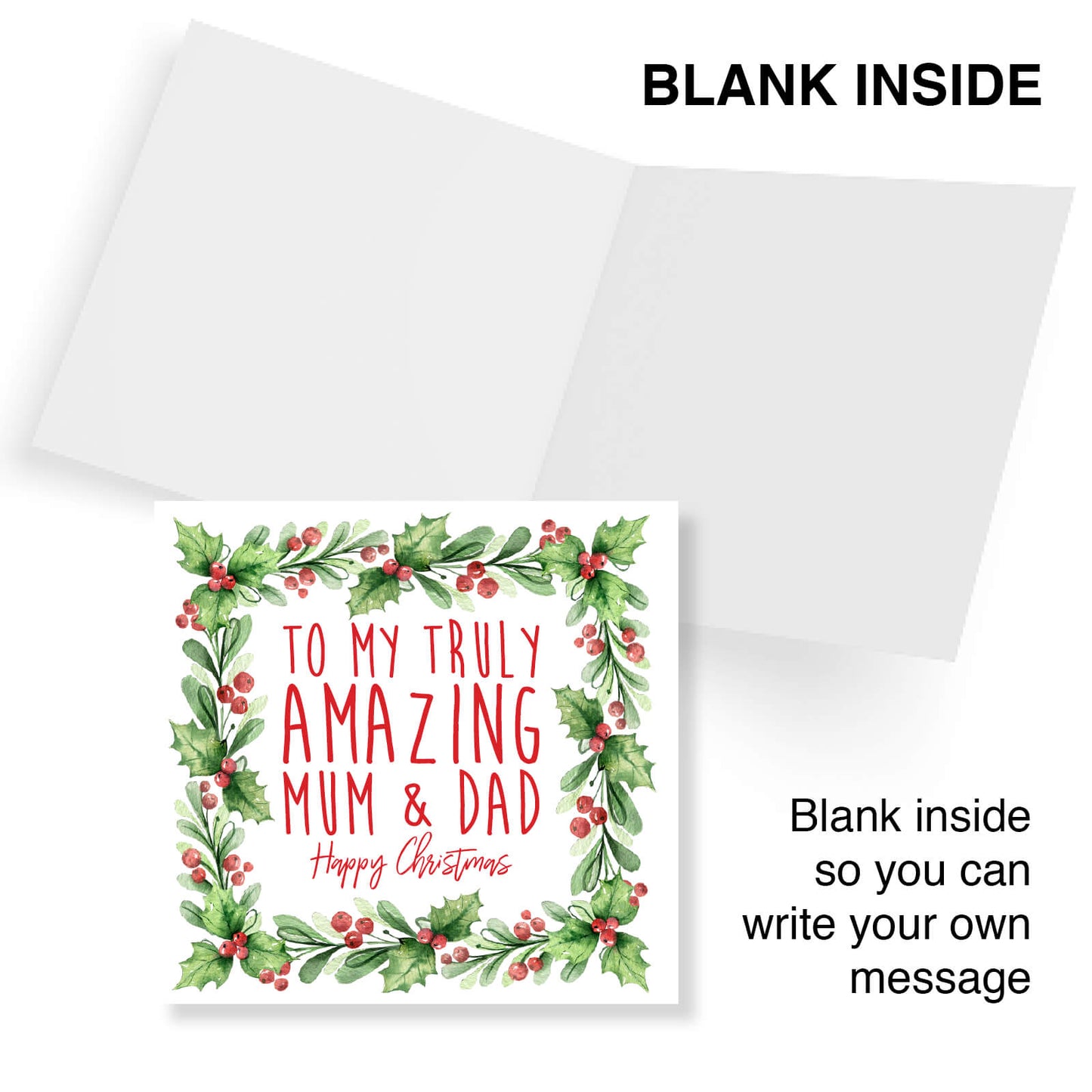 Christmas Card – "To My Truly Amazing Mum & Dad"