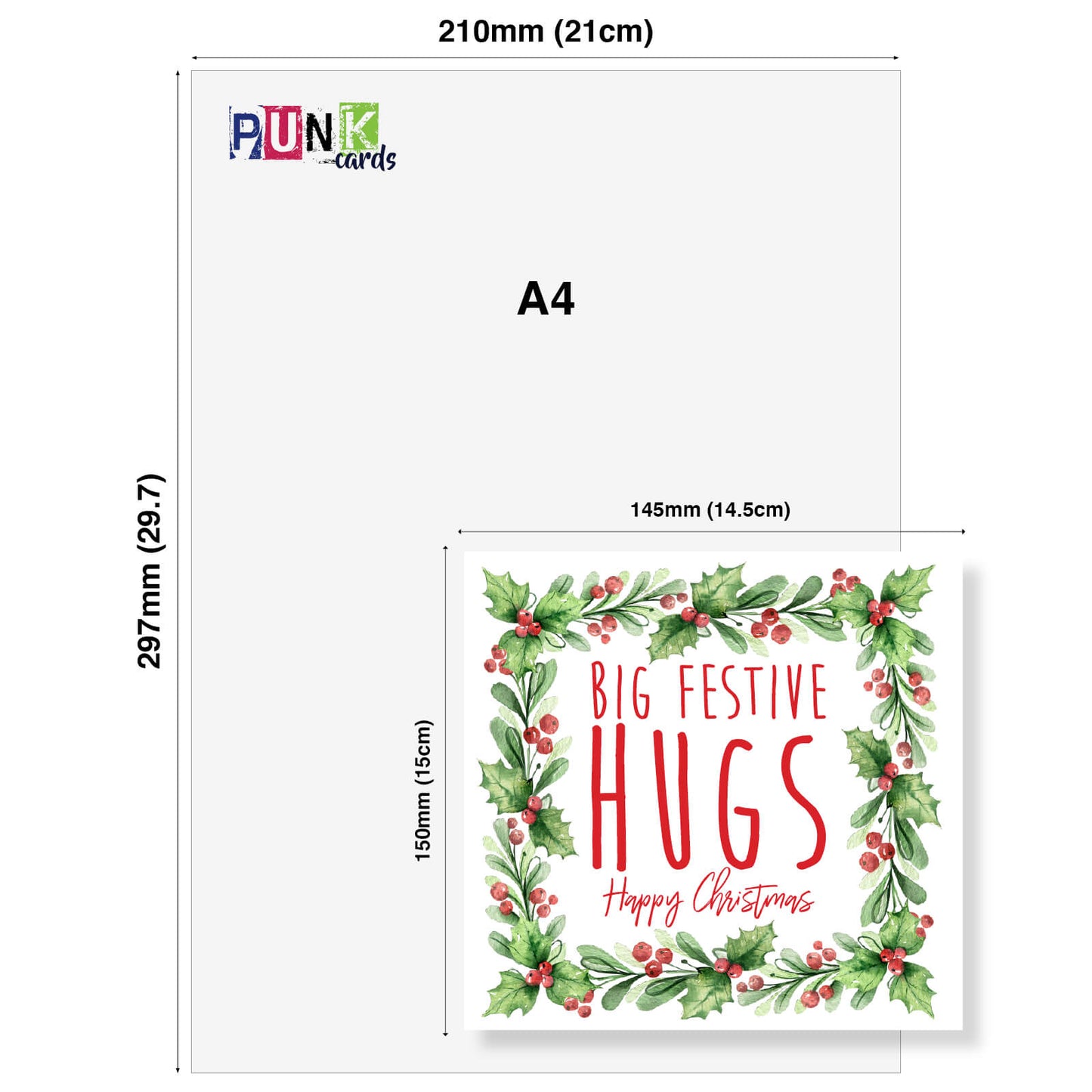 Christmas Card – "Big Festive Hugs"