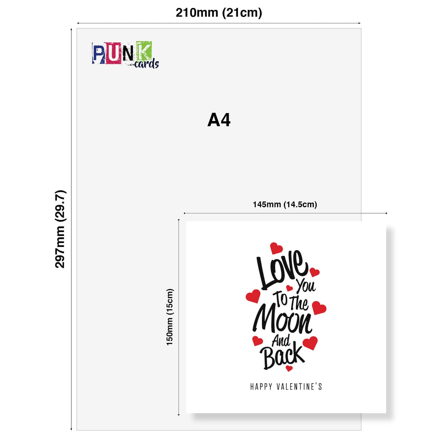 Love You To The Moon And Back Valentine's Day Card
