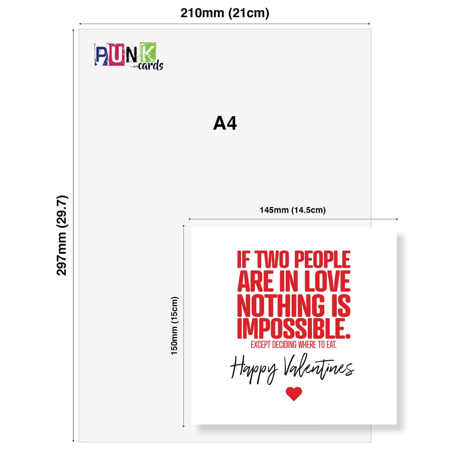 Nothing is Impossible (Except Choosing Food) Valentine's Day Card
