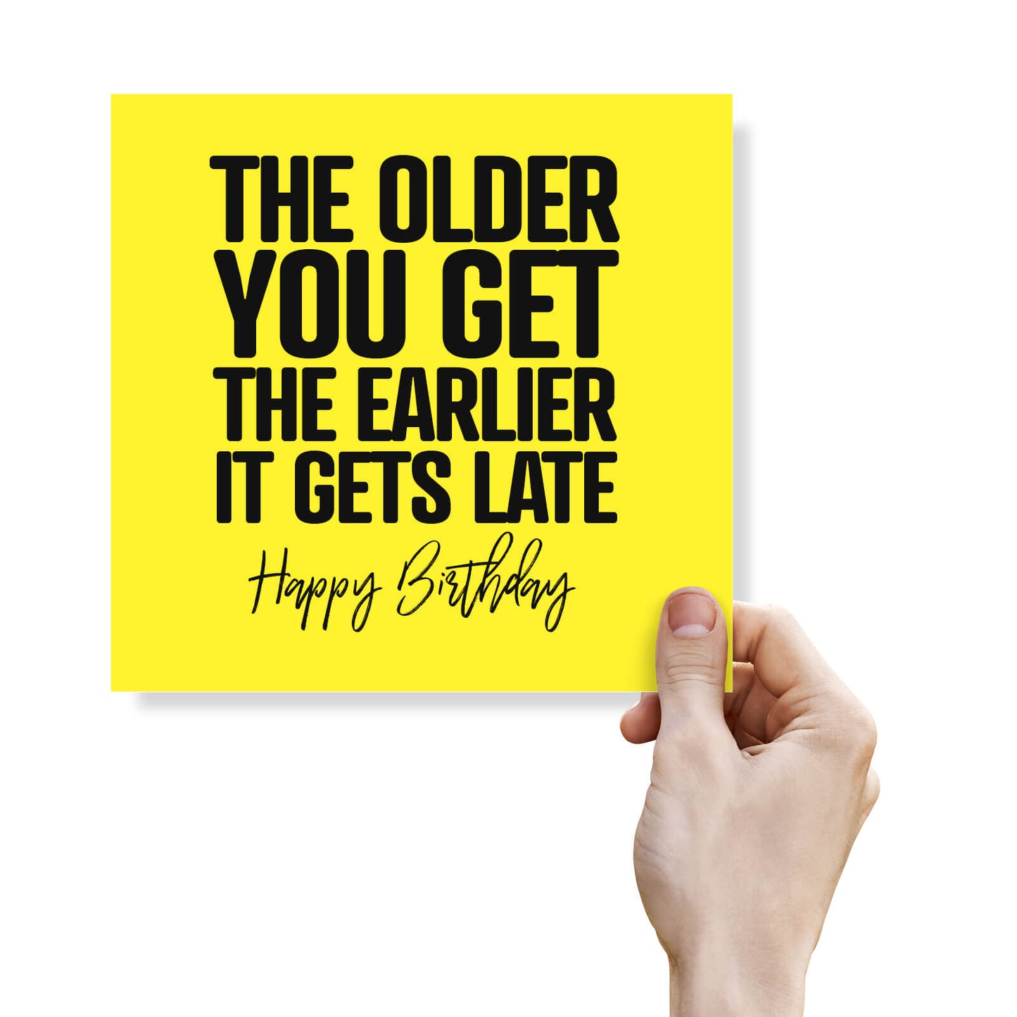 The Older You Get, The Earlier It Gets Late