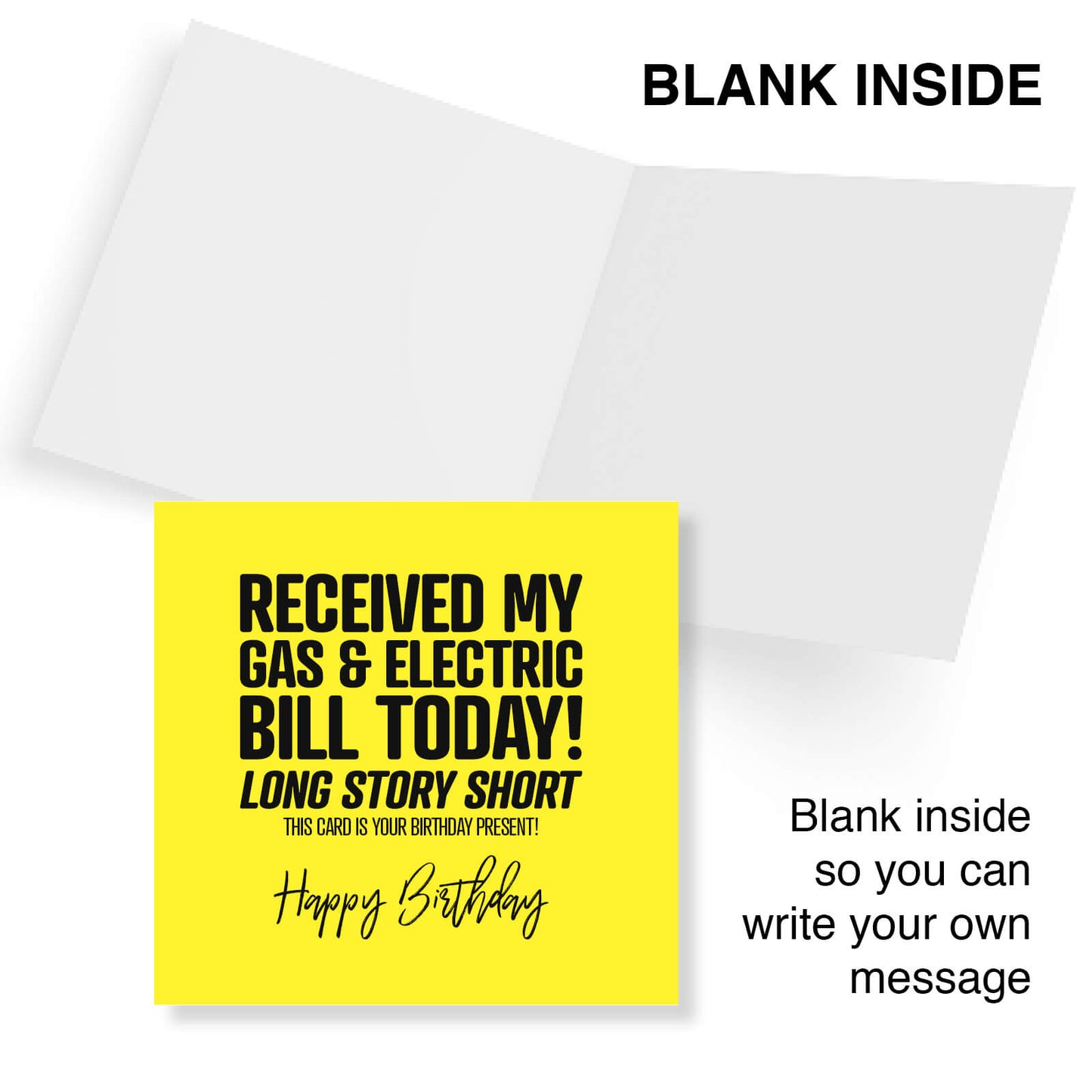 Received My Gas & Electric Bill – This Card is Your Present!