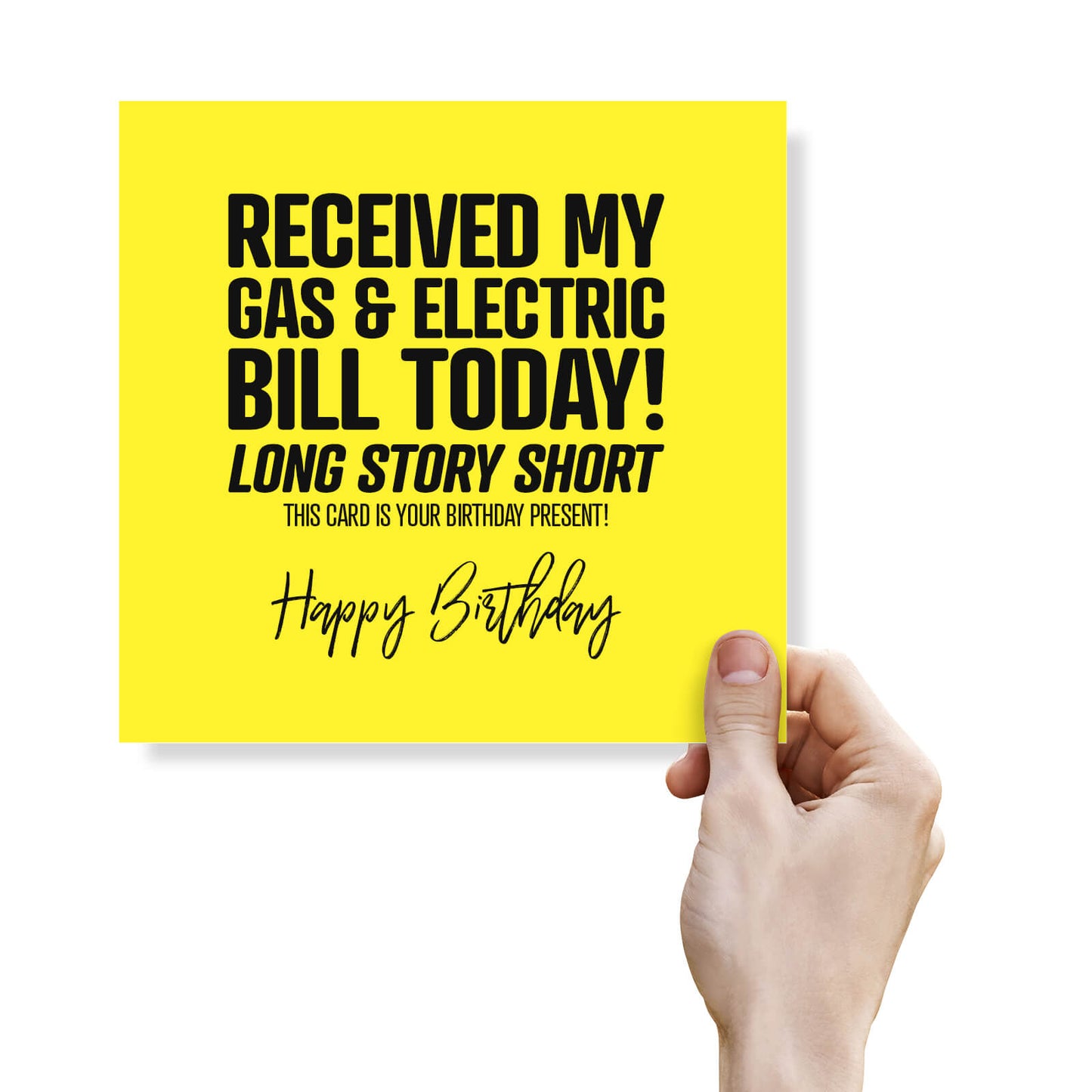 Received My Gas & Electric Bill – This Card is Your Present!
