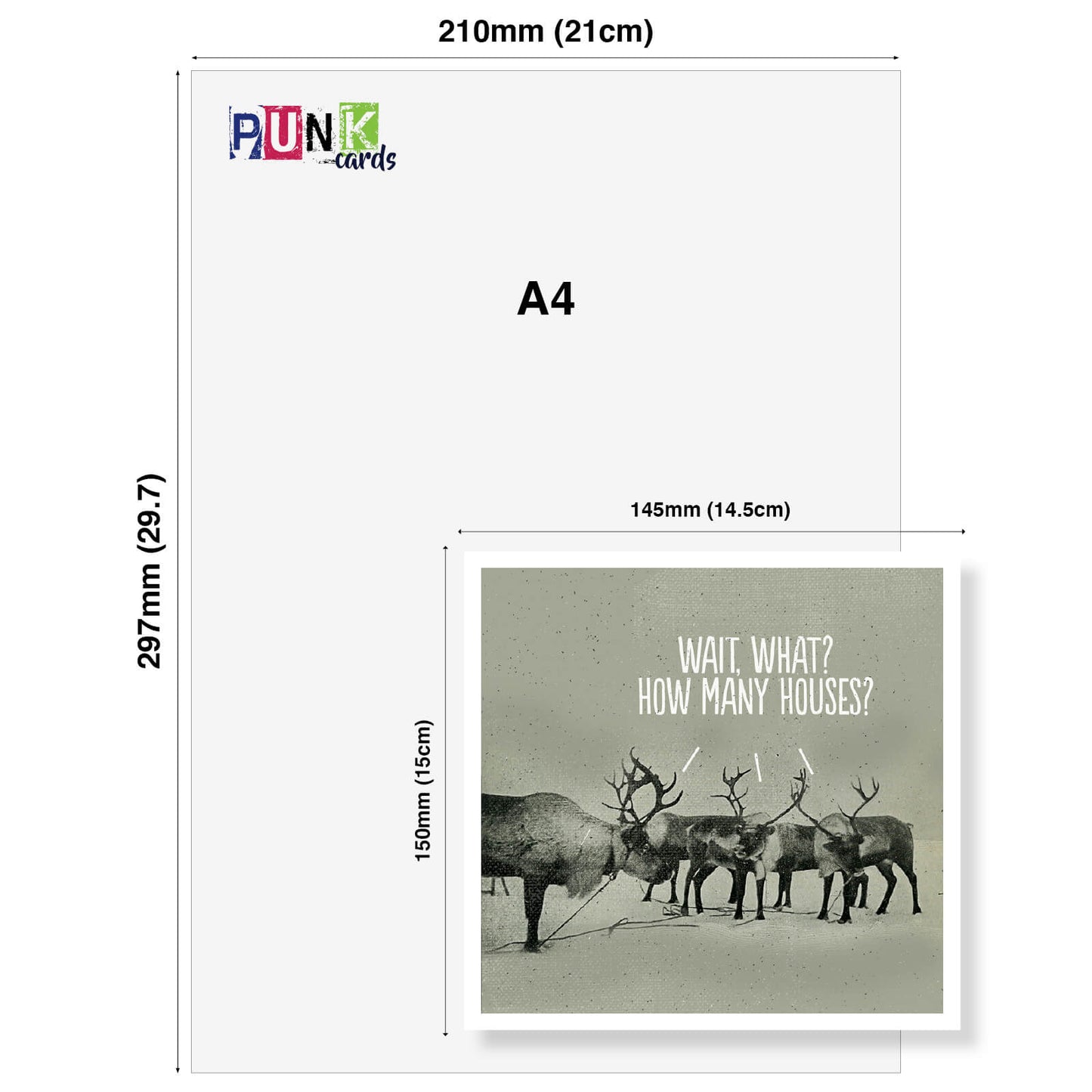 "Wait, What? How Many Houses?" - Funny Reindeer Christmas Card