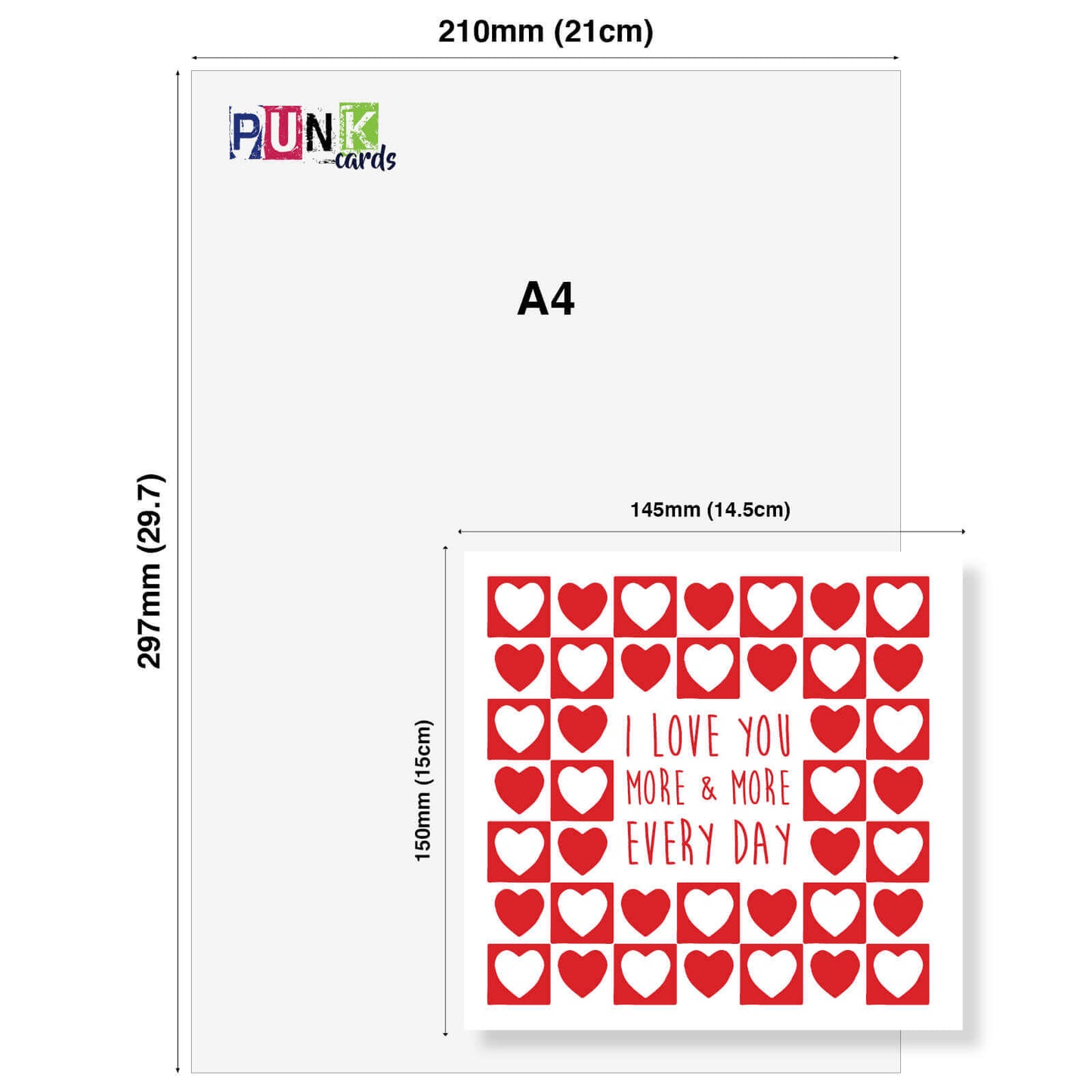 I Love You More and More Every Day Valentine's Day Card