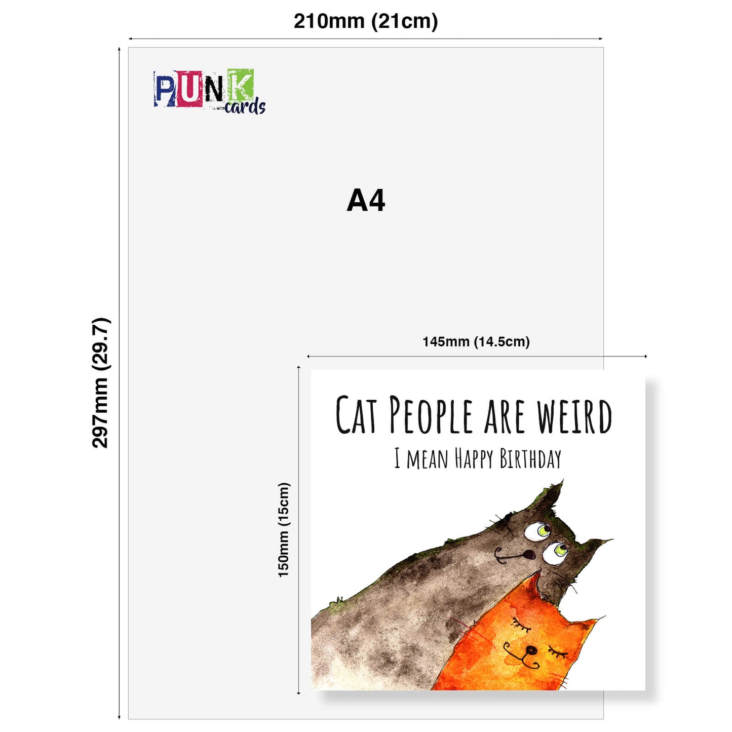 Cat People Are Weird – Funny Cat Birthday Card