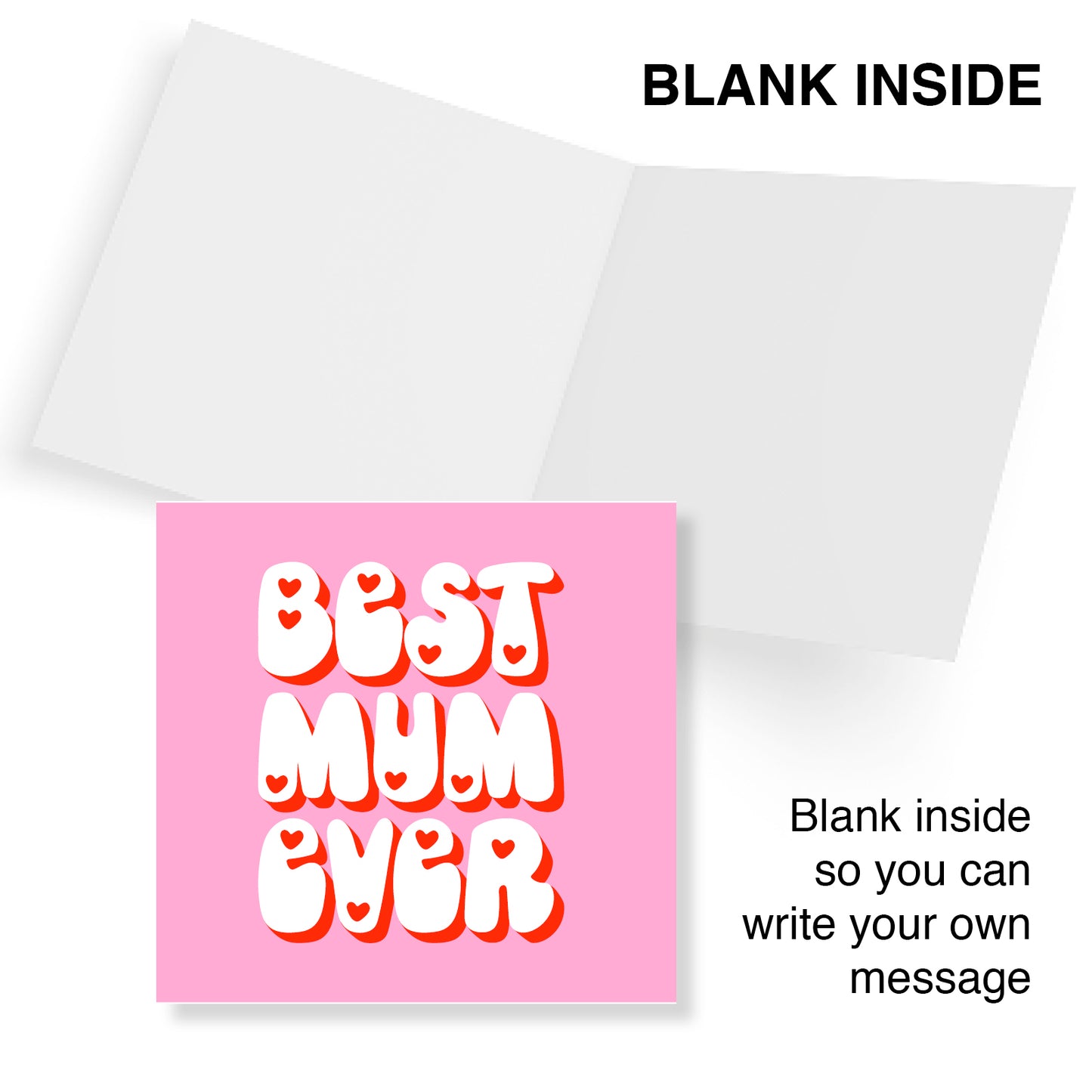"Best Mum Ever – Retro Bubble Lettering"