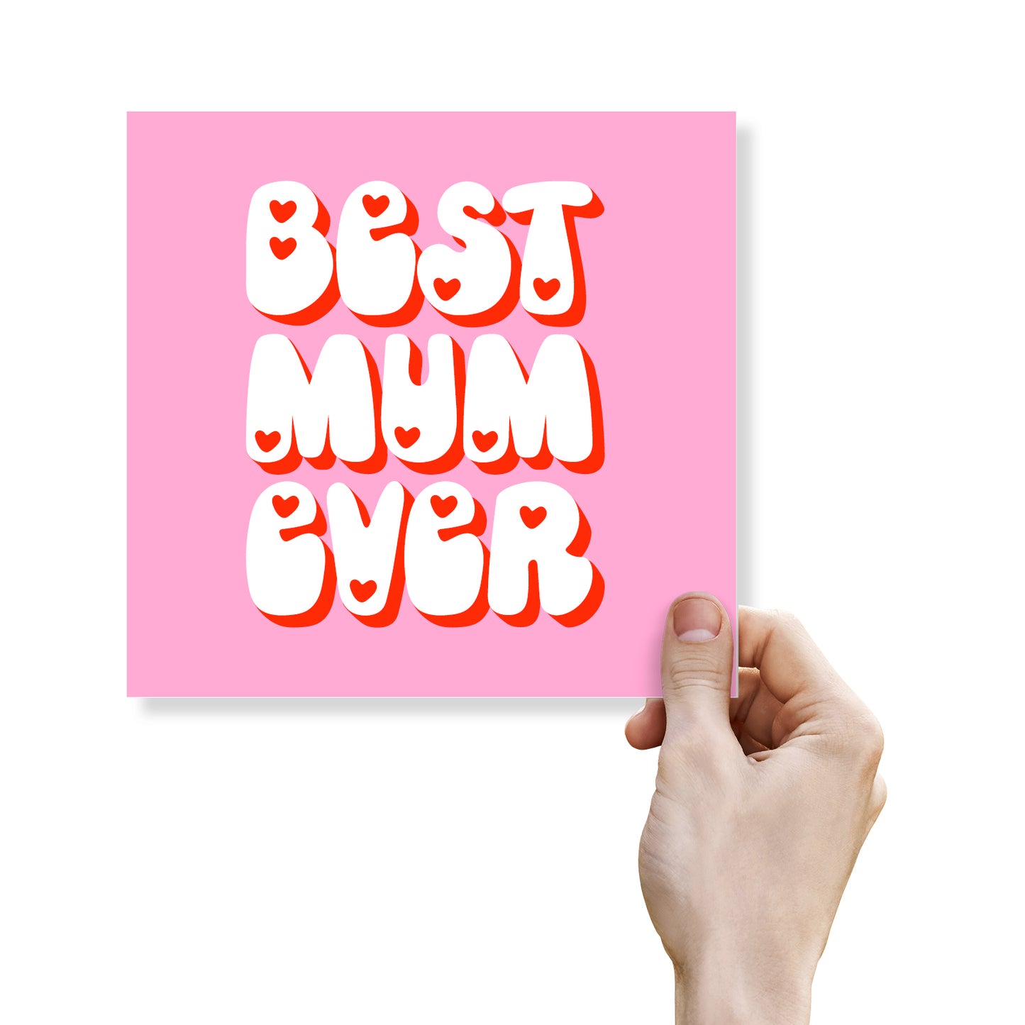 "Best Mum Ever – Retro Bubble Lettering"