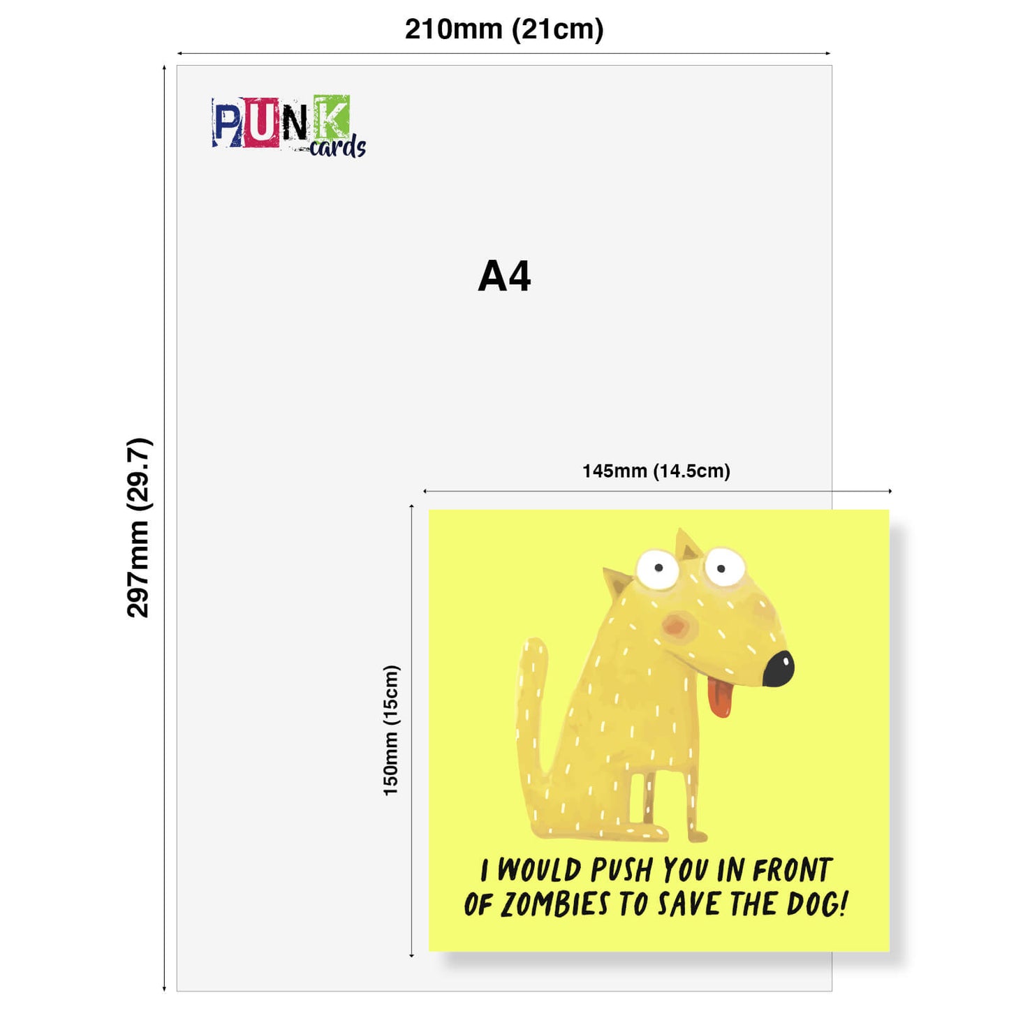 Push You to Save the Dog – Funny Zombie Card
