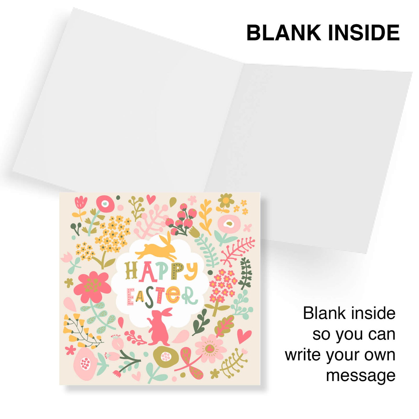 Floral Bunny Easter Card
