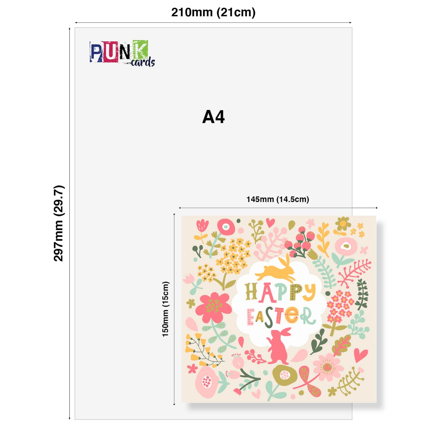 Floral Bunny Easter Card
