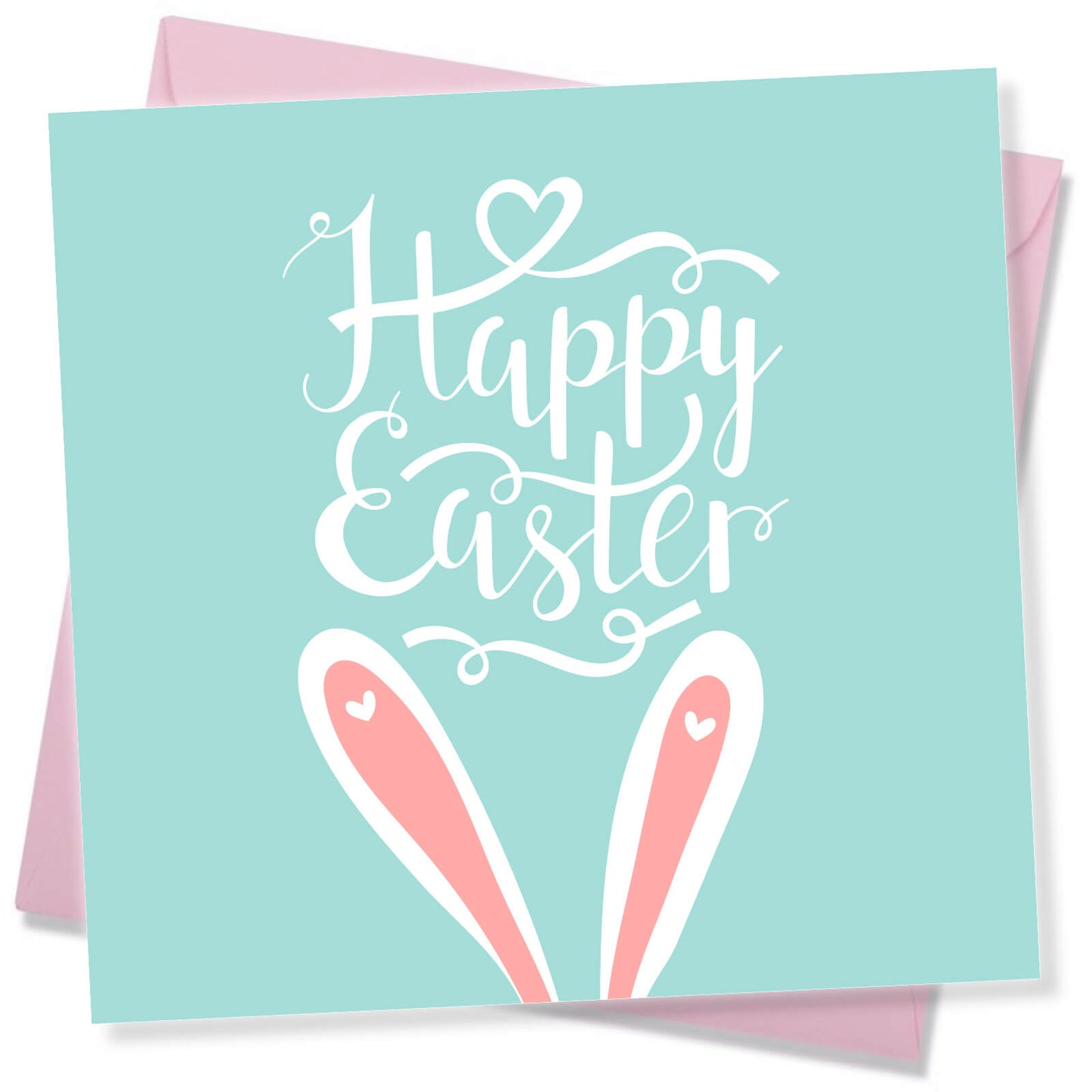 Bunny Ears Pastel Easter Card