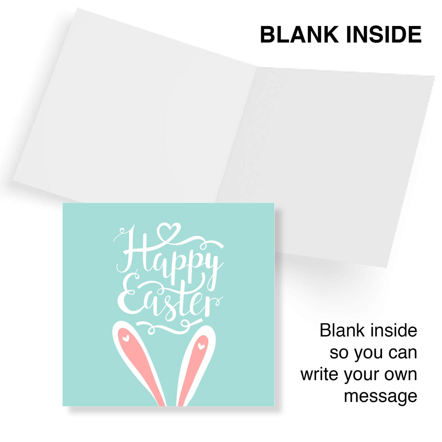 Bunny Ears Pastel Easter Card