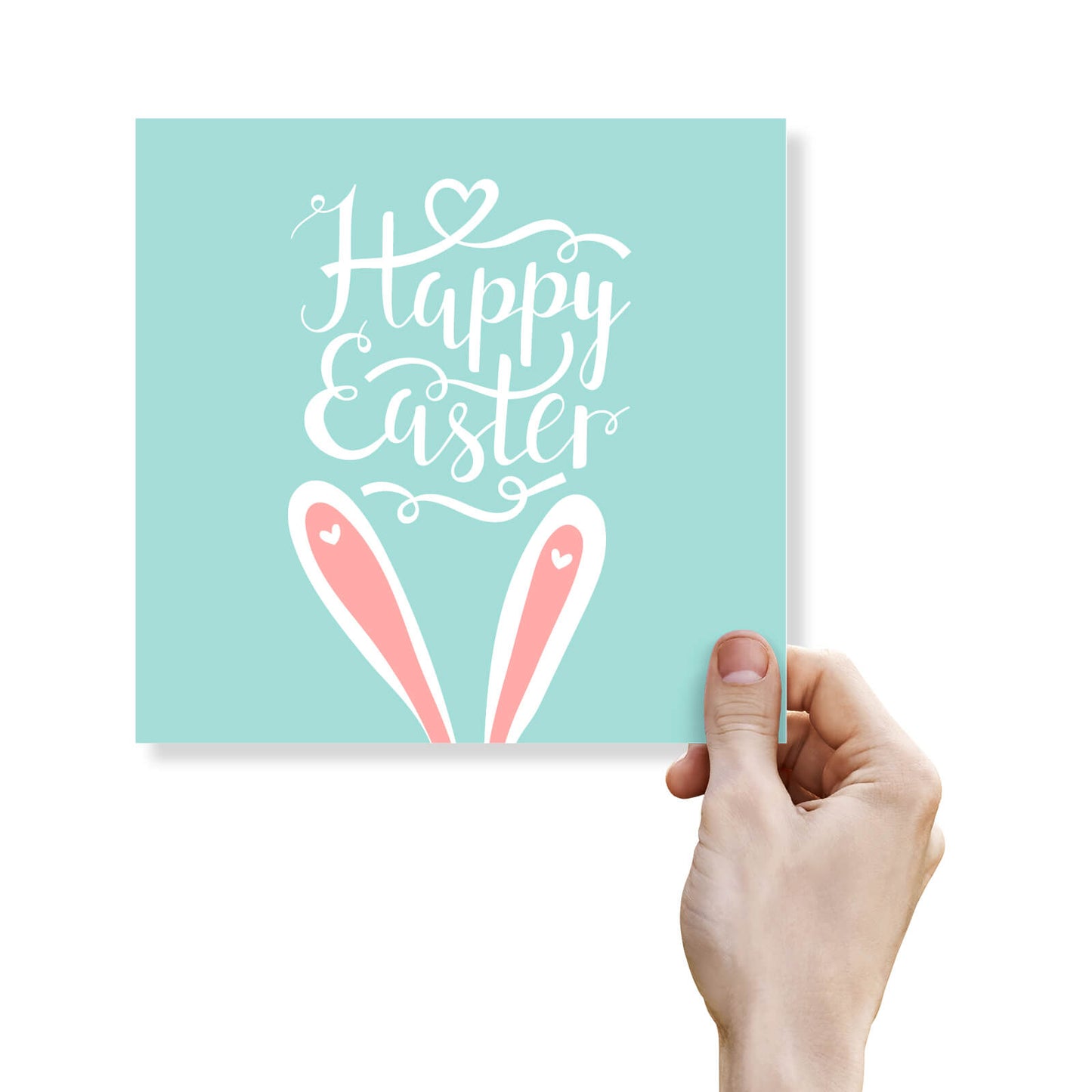 Bunny Ears Pastel Easter Card