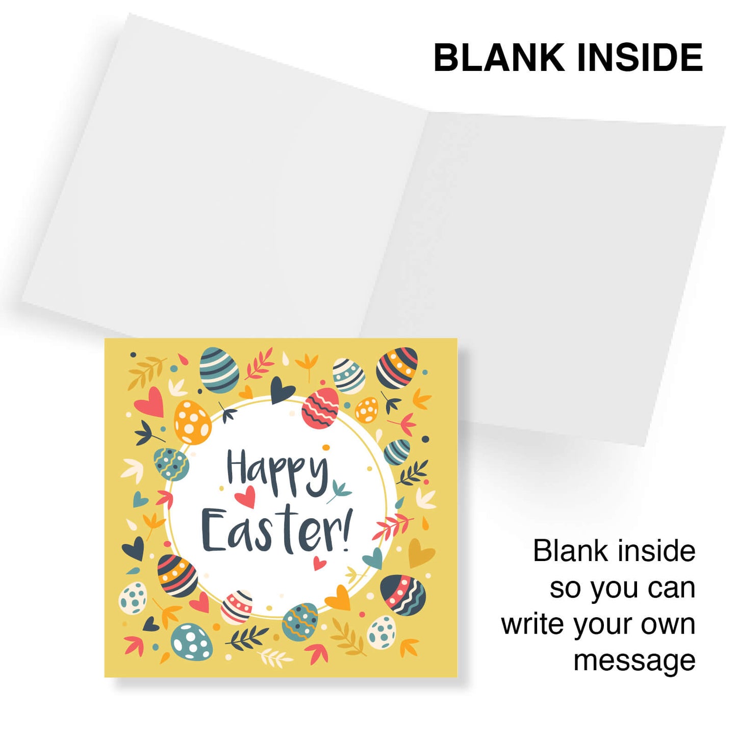 Happy Easter Egg Wreath Card