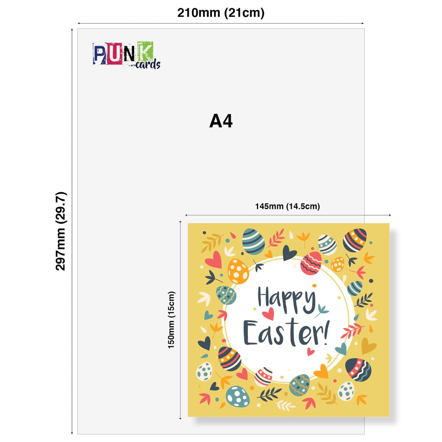 Happy Easter Egg Wreath Card