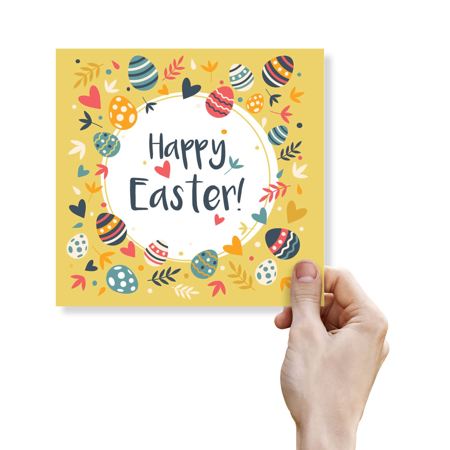 Happy Easter Egg Wreath Card