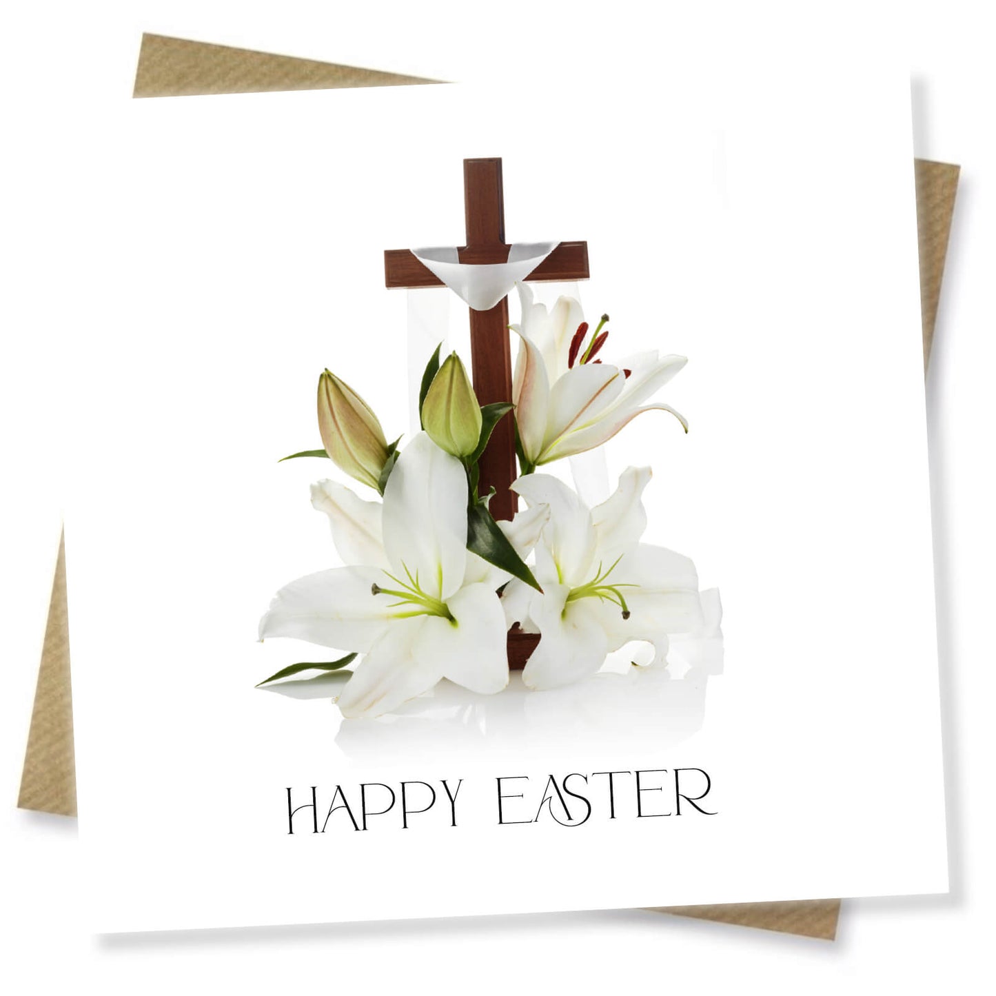 Cross with Lilies Easter Card