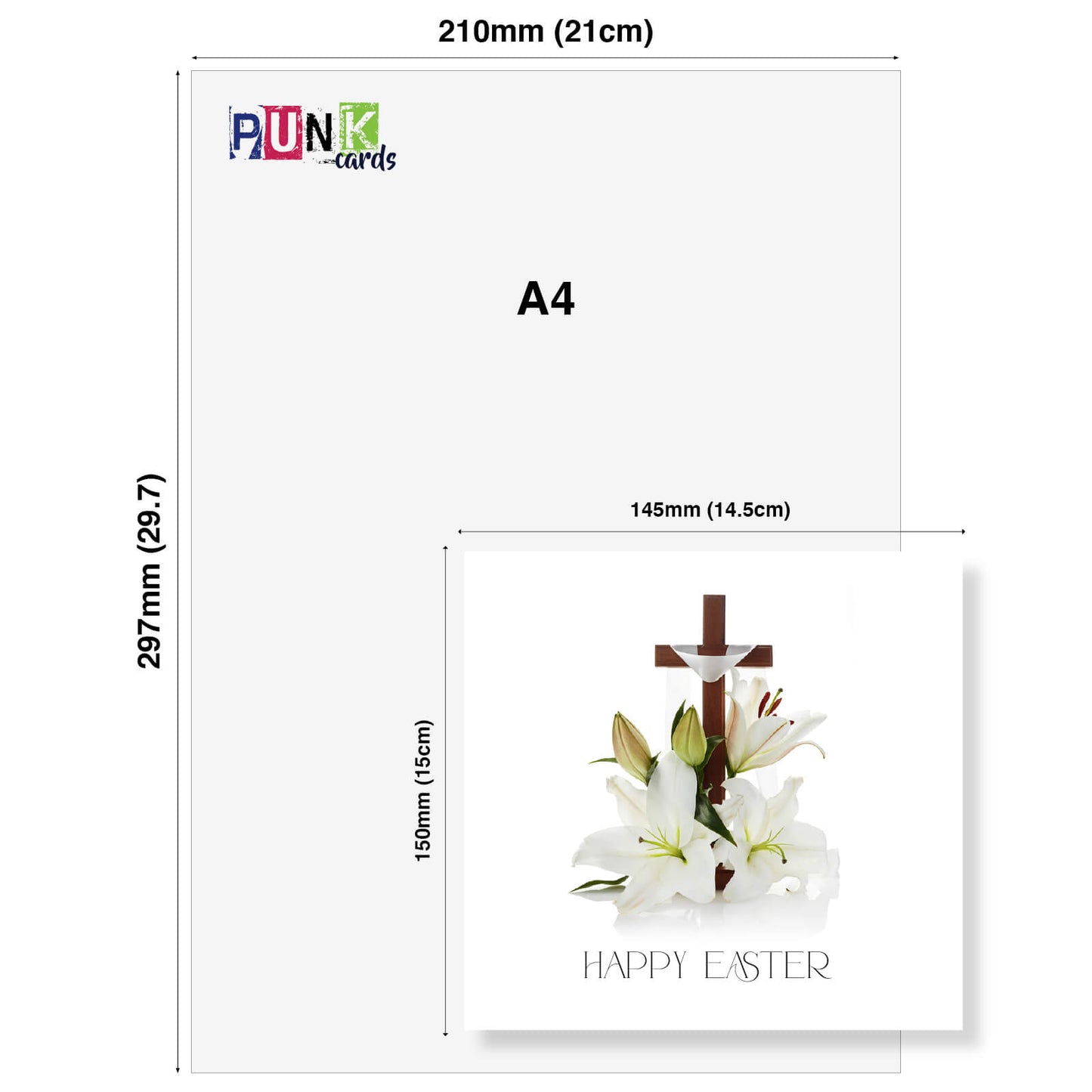 Cross with Lilies Easter Card