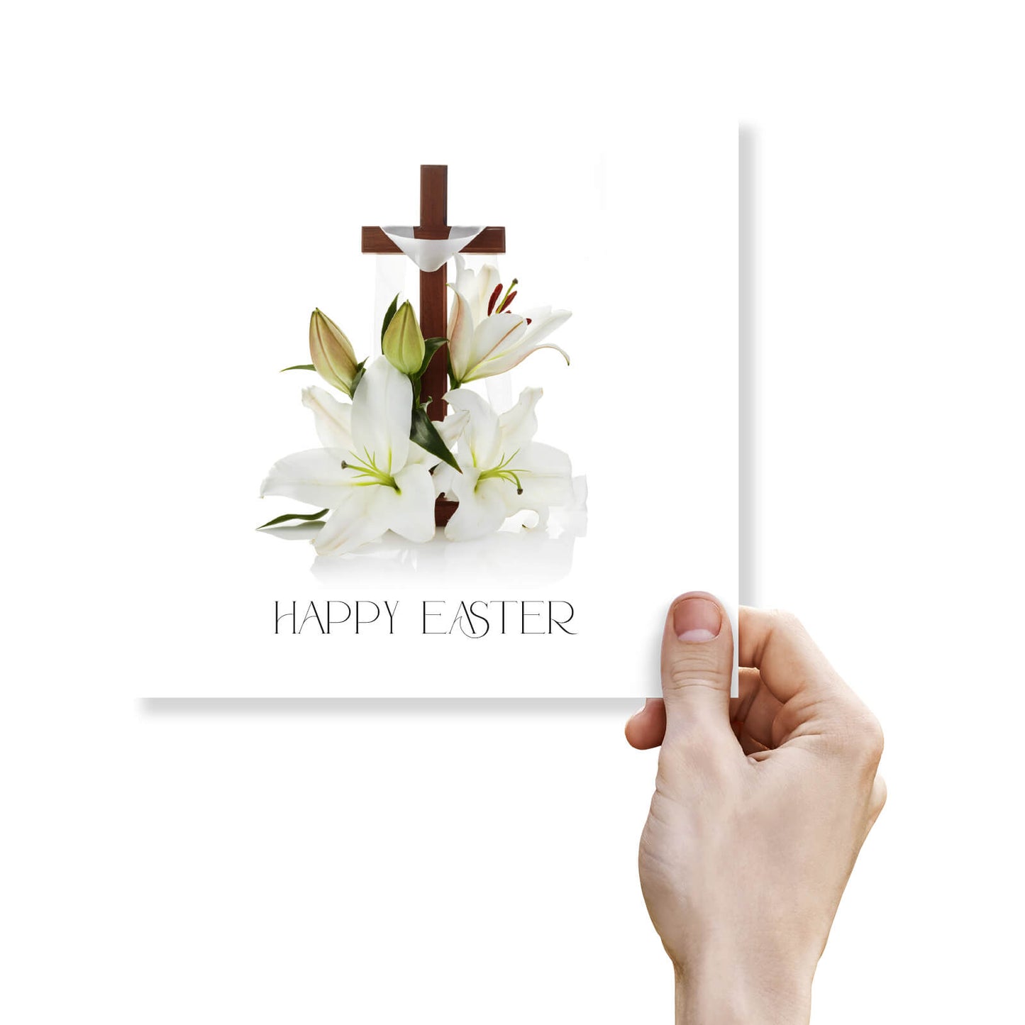 Cross with Lilies Easter Card