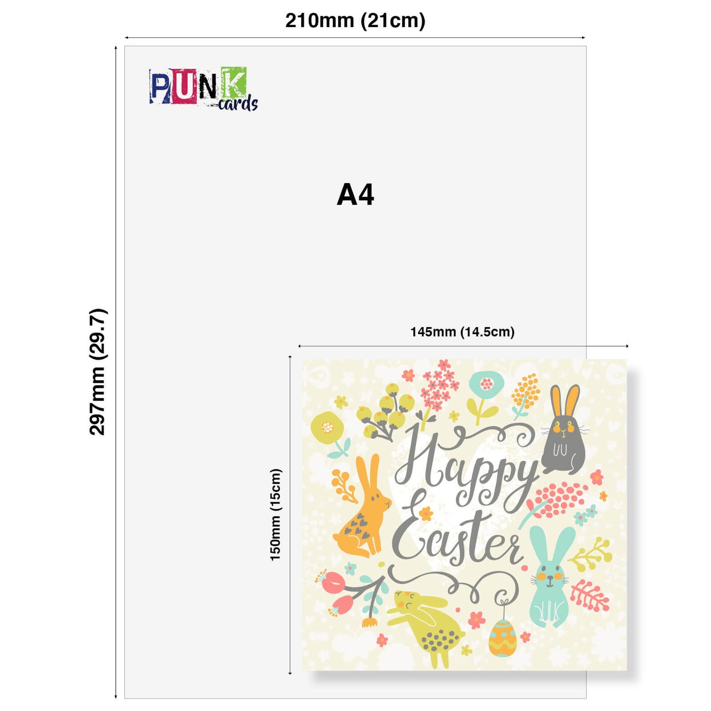 Cute Bunny Parade Easter Card
