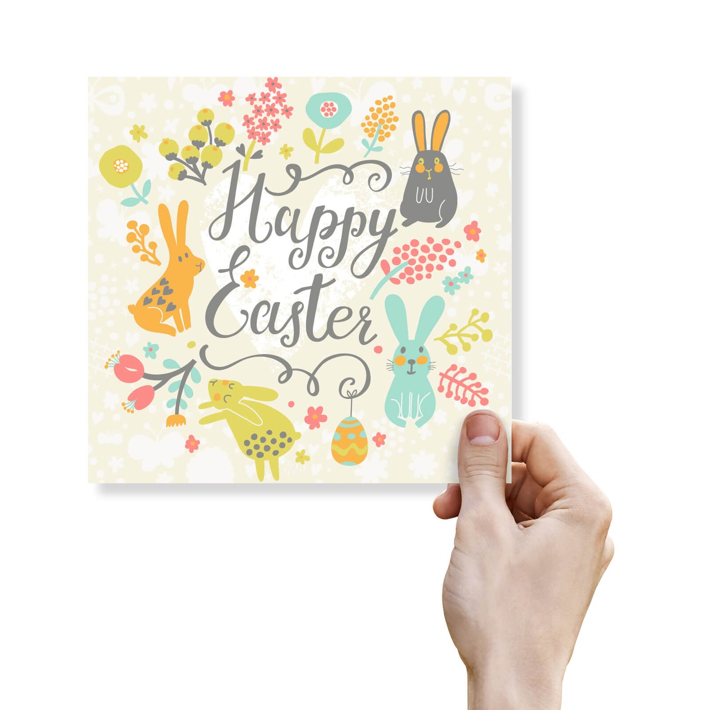 Cute Bunny Parade Easter Card