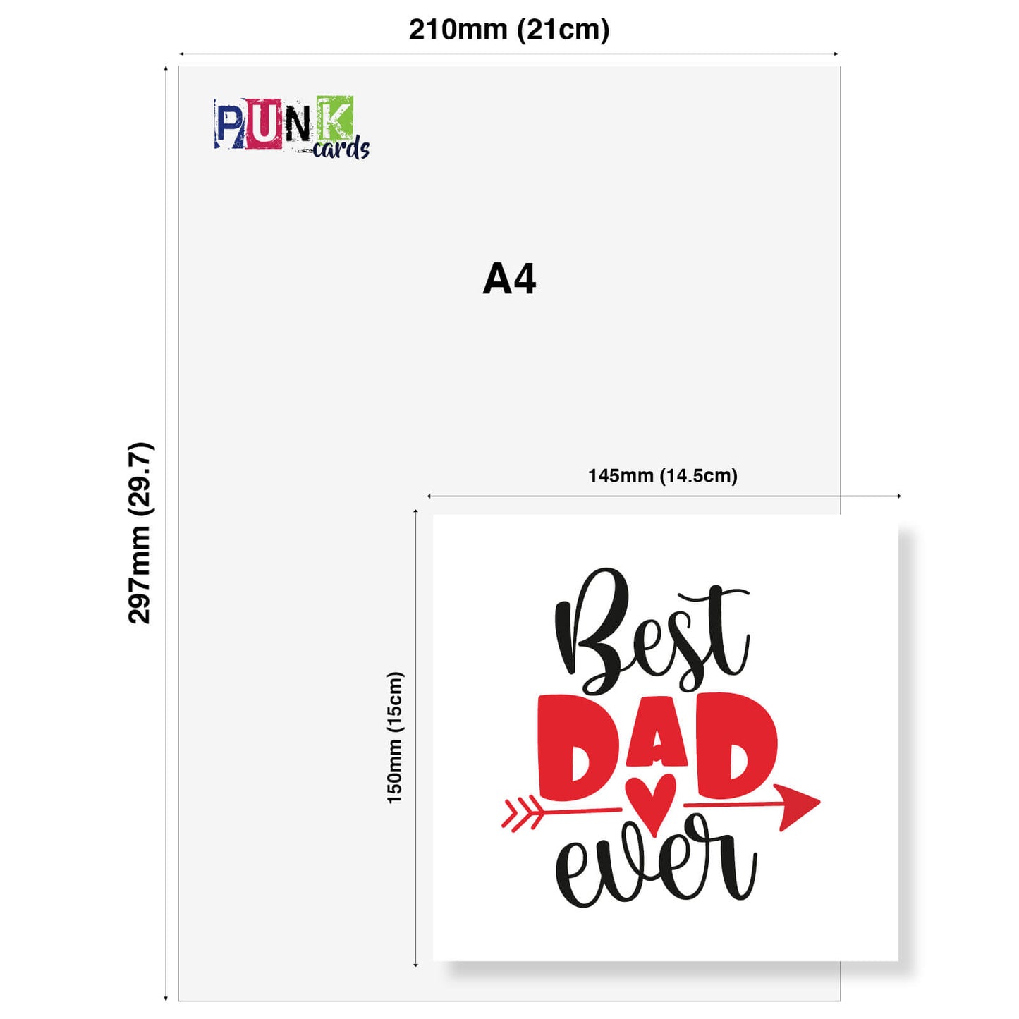 Best Dad Ever (Arrow and Heart Design)