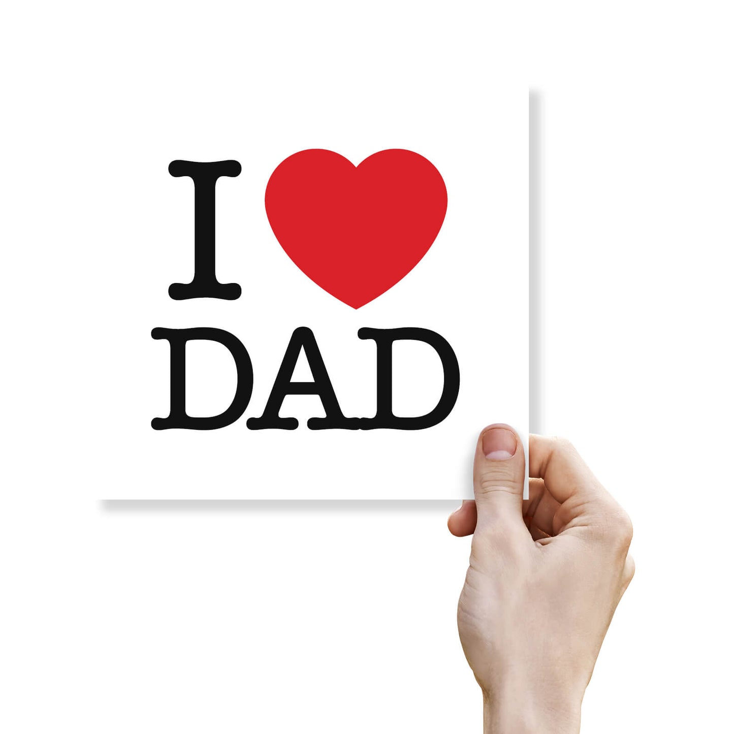 I Heart Dad (White Background, Red Heart)