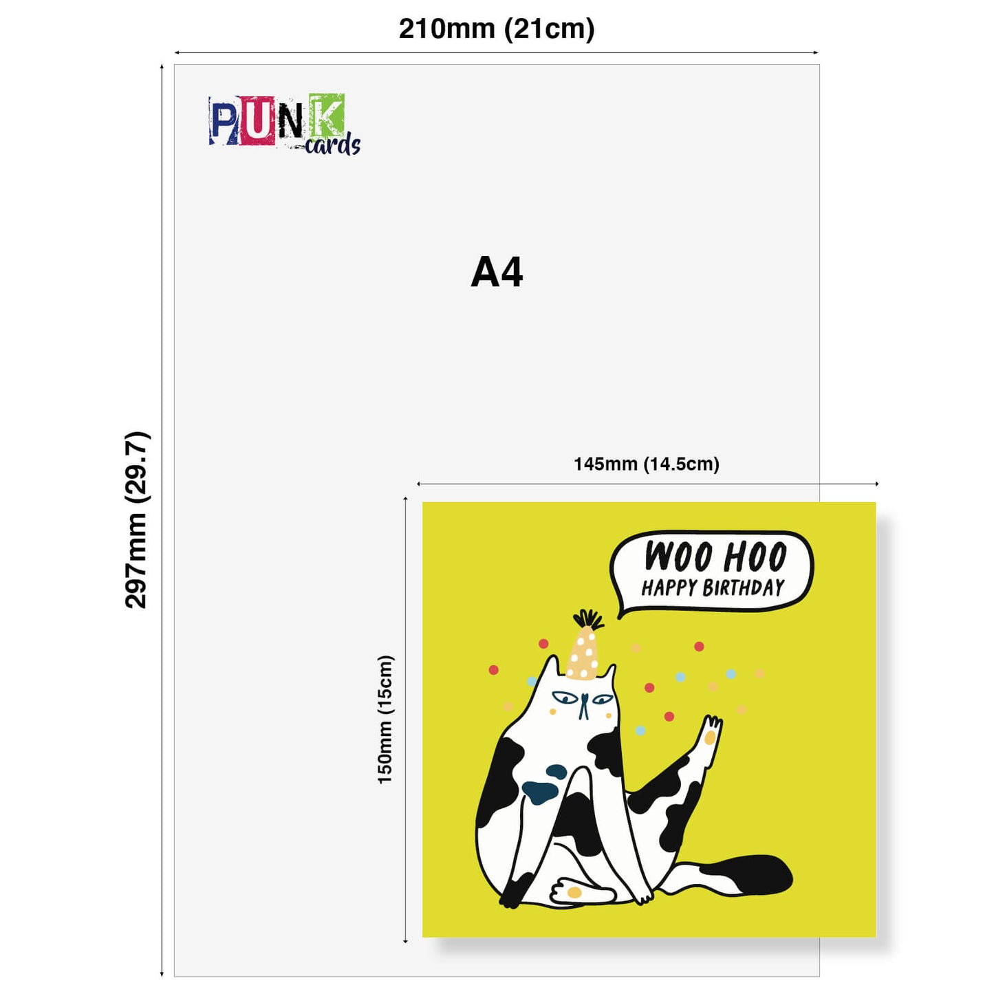 Woo Hoo! Happy Birthday – Party Cat Card