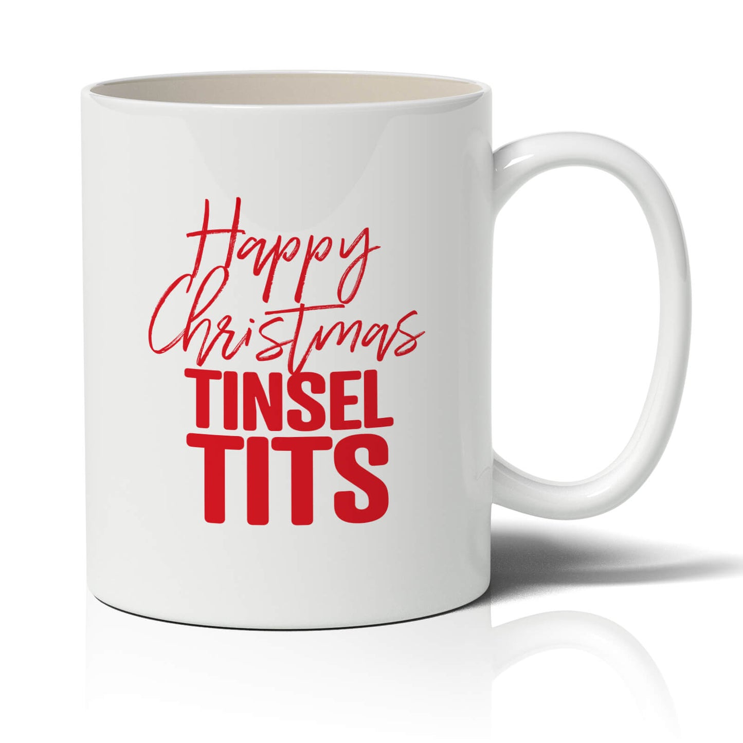 Happy Christmas Tinsel Tits Mug