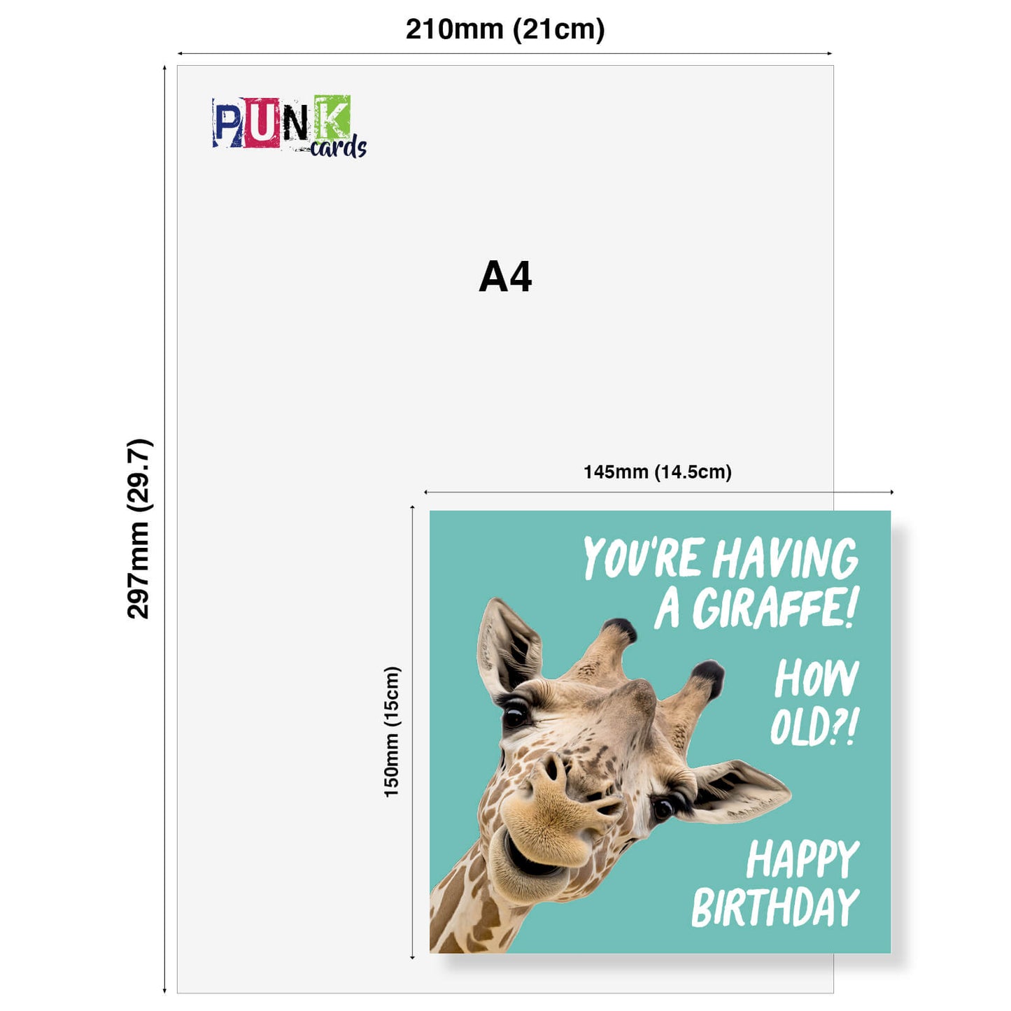 You’re Having a Giraffe! Birthday Card