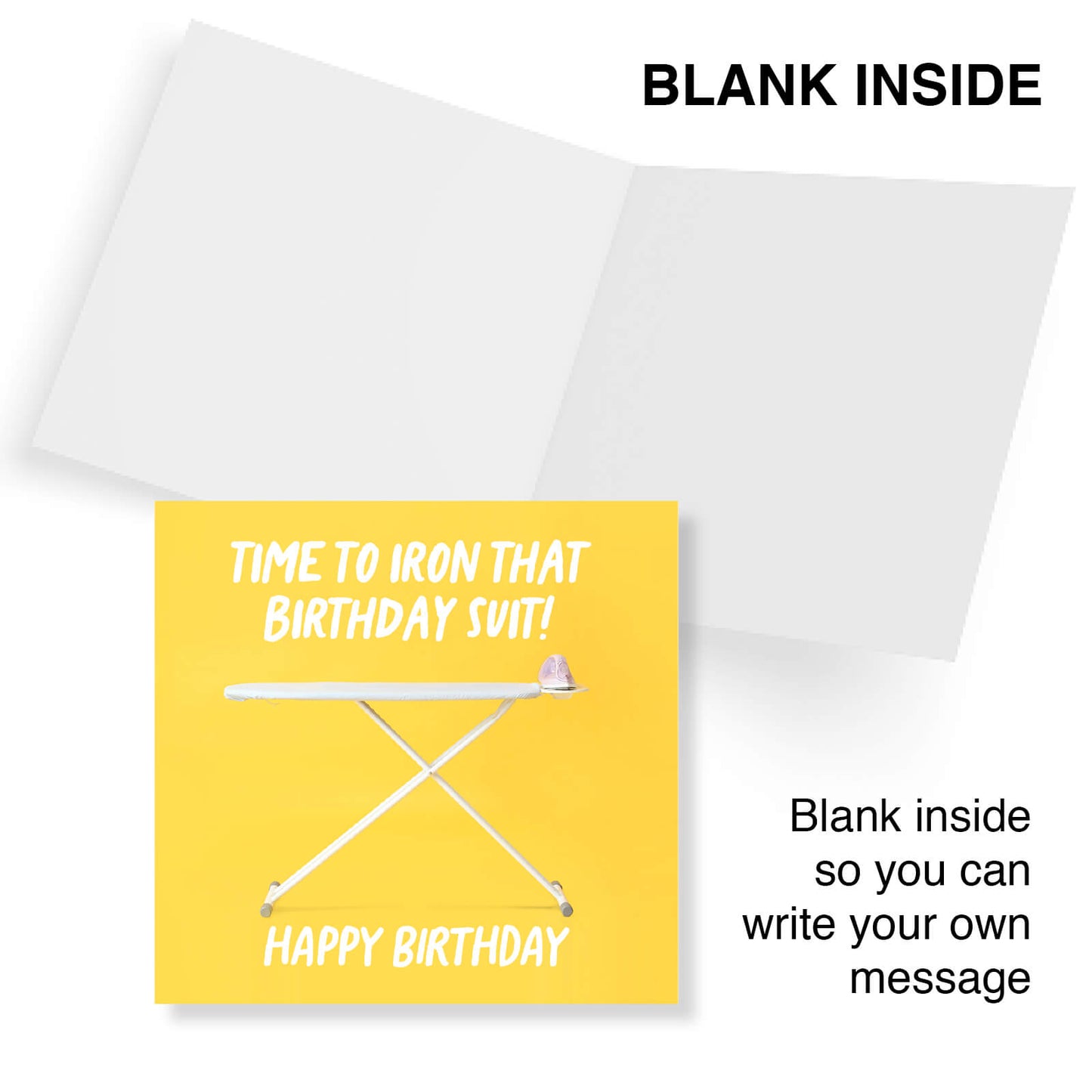 Time to Iron That Birthday Suit Card