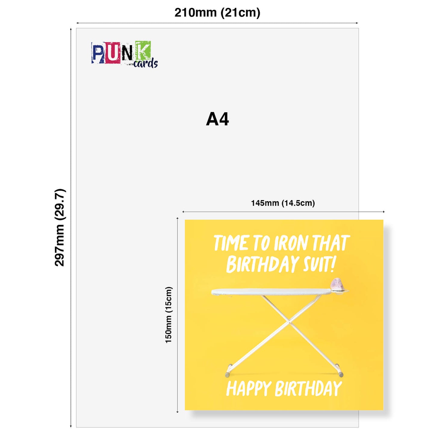 Time to Iron That Birthday Suit Card