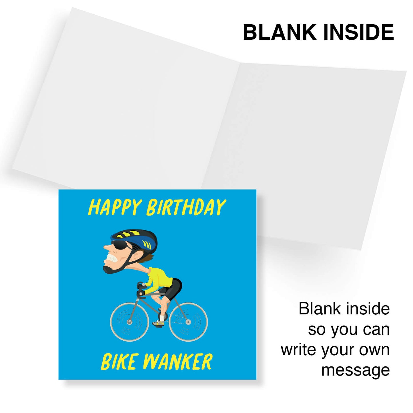 "Happy Birthday Bike Wanker" Card