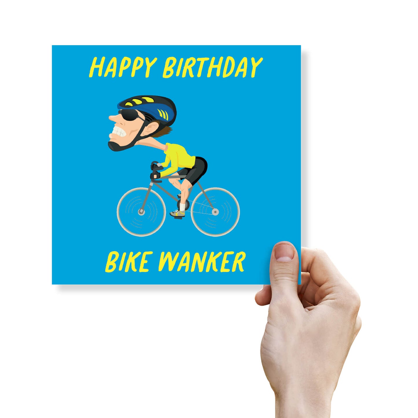 "Happy Birthday Bike Wanker" Card