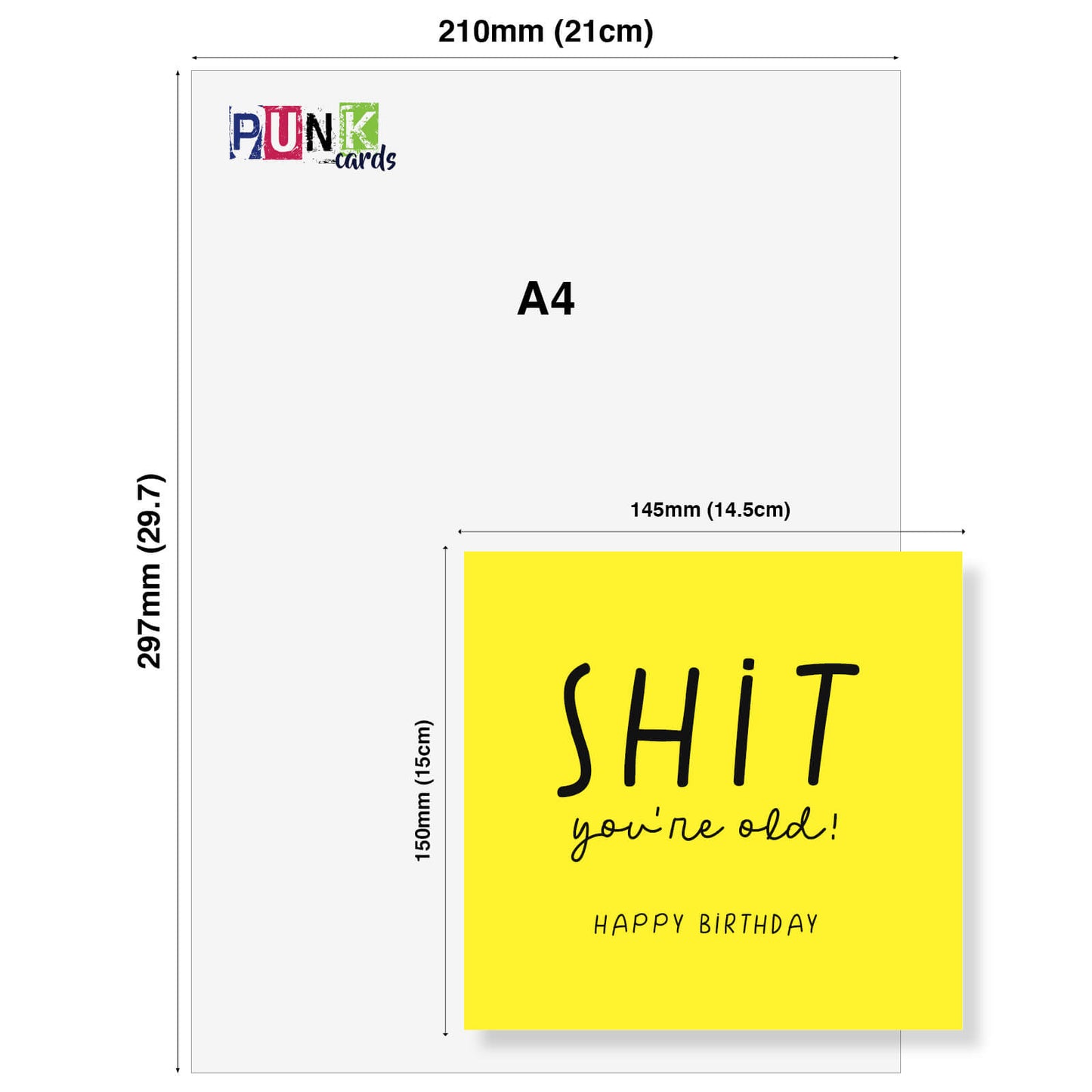 Shit You're Old Birthday Card