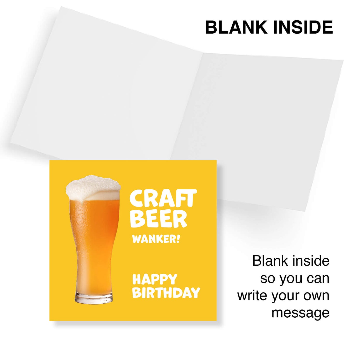 Craft Beer Wanker (Yellow Background)