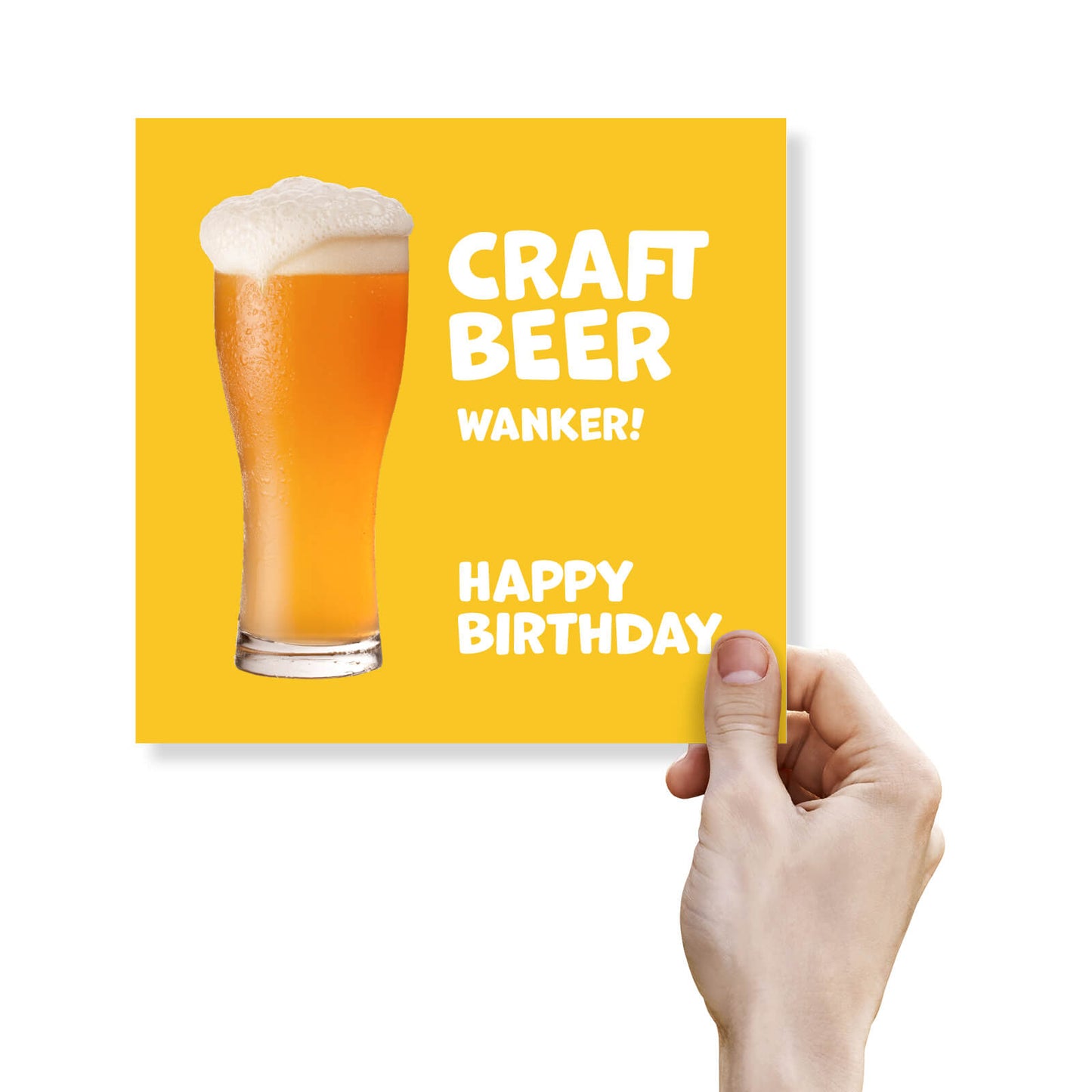 Craft Beer Wanker (Yellow Background)