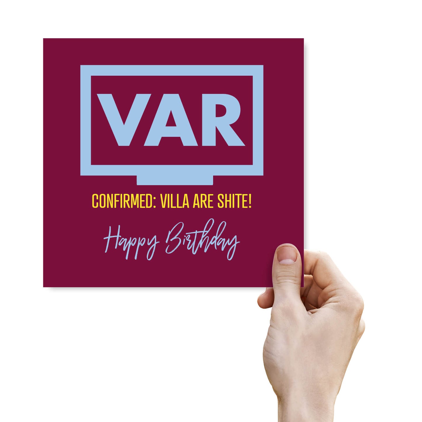 VAR: Villa Are Shite – Funny Football Birthday Card