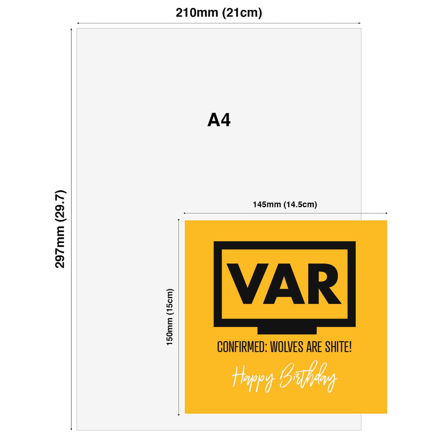 VAR: Wolves Are Shite – Funny Football Birthday Card