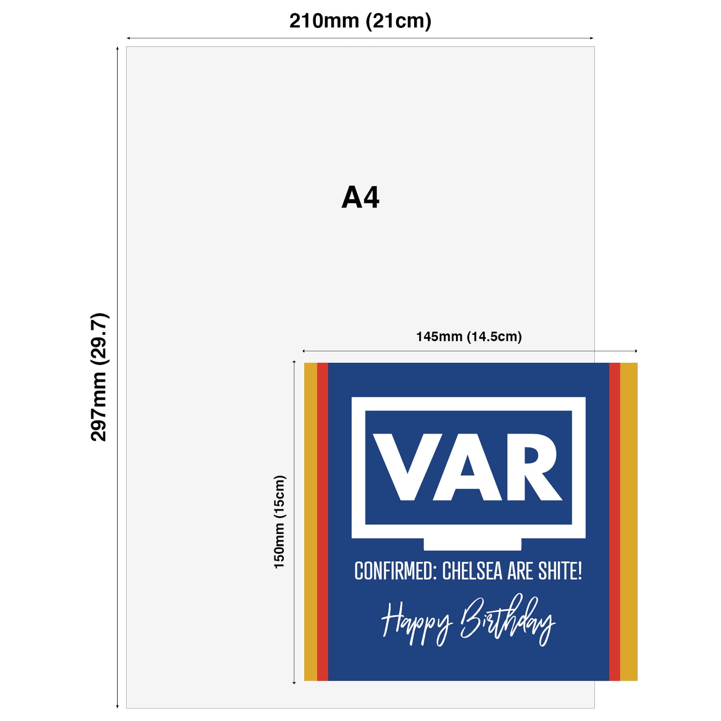 VAR: Chelsea Are Shite – Funny Football Birthday Card