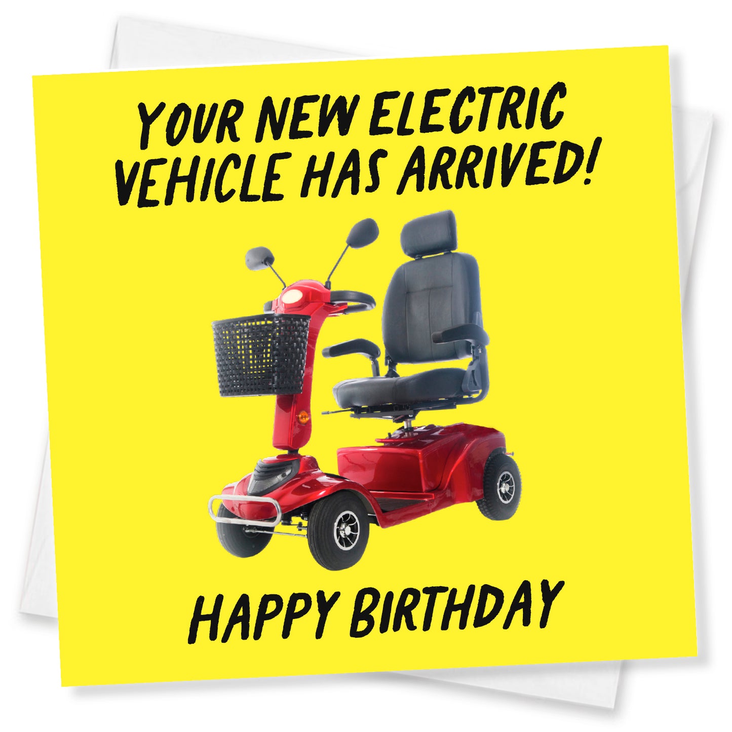 Your New Electric Vehicle Has Arrived!" Birthday Card